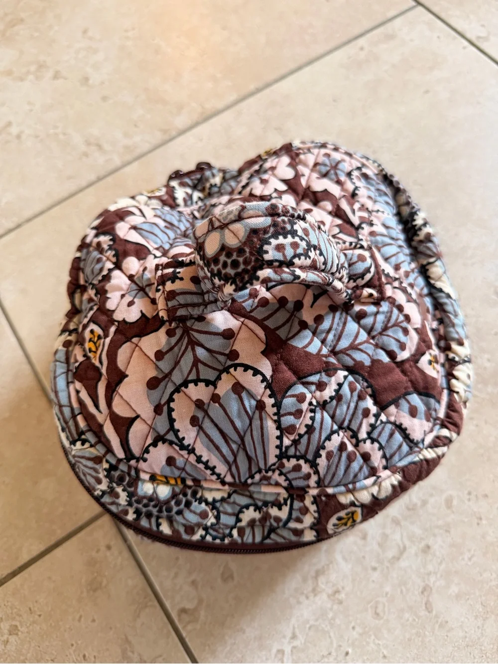 Vera Bradley Slate Blooms Jewelry or Make Up Organizer / Case